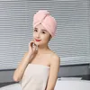 Serviette à rayures Cheveux Soft Magic Microfibre Séchure rapide Sécheur de bain Baignoire Chapeau rapide Capuche Turban Dry Salle de bain Towe