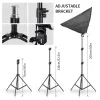 Monopods SH Photography Softbox 50x70 Lightbox Lighting Kit 5500K Lamp Continu Light System met 2m statief voor fotocijfers