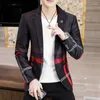 Herrenanzüge Anzug Jacke Männer Frühling Herbst Dünne Single Blazer Männliche Mode Slim Persönlichkeit Outwear Britisch -Style Casual One Button Outkoat