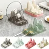 Kitchen Storage Double-layer Pot Lid Holder Multifunctional Washable Stable Rack Plastic Pan Cover Shelf Household