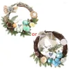 Decorative Flowers Traditional Christmas Front Door Wreath Artificial Pine With Shatterproof Ball Ornaments For Ideal Autumn