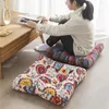 Kudde blomma tryckt rund golvstol dyna yoga tatami hushållsstol skyddande soffa dekoration