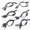 2024 DC Power Jack 5.5x2.1mm DC Power Cable 1 Kvinna till 2,3,4,5,6,8 Manlig plug -splitteradapter för säkerhet CCTV -kamera och LED -stripsäkerhetskamera Kraftkabel