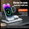 Chargers Haayot Fast Wireless Charger Dock 3 in 1 Station di ricarica per iPhone 15 14 13 12 Pro Galaxy S23 S22 orologio 8 7 6 AirPods Buds