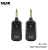 Accessories NUX B1 Lite Wireless Guitar System 2.4GHz Rechargeable 4 Channels Audio Transmitter Receiver Cable For Acoustic Electric Guitar