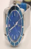 Christmas gift Automatic Silver Skeleton Silver stainless Belt stainless steel Blue dial mens Watches5929927