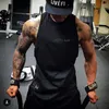 Erkek Marka Gym Giyim Vücut Geliştirme Singlets Sports Tank Top Man Fitness Gömlek Kas Guys Solsuz Yelek Gündelik Pamuk Top 240402