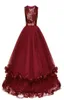 키즈 팬시 여자 꽃 꽃잎 드레스 어린이 신부 들러리 의상은 여자 멍청한 파티 댄스 프린스 공주 의상 5595761을위한 우아한 드레스.