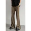 Brown Black Suit Pants Men Slim Fit Fashion Social Mens Dress Korean Casual Prosty Office Formal Spoders 240403