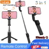 Monopods hohem isteady q handheld gimbal estabilizador telefone ajustável haste de bastão de selfie como controle remoto do tripé para smartphone iOS Android