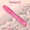 Clitoral G Spot Spot Vibrador Toy sexo para mulheres Massageador de varinha pessoal 9 Modos vibratórios Vibradores anal de dedo de bala para casal, brinquedos sexuais adultos de silicone mole (rosa)