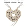 Hänge halsband 3 st/set Sun Moon Cloud Star Halsband för kvinnor vän för alltid vänskap bff justerbar geometrisk