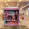 Tassen 3d Nähen bemalten Becher kreativer Raum Weihnachtsgeschenk Wohnkultur Kaffeetassen Zimmer Dekoration und Ausstellung