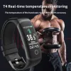 Horloges ugumo t4 smart horloge lichaamstemperatuur maat meten van de hartslag bloeddrukmonitor mannen dames sport fitness tracker horloge