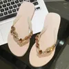 Slippers Femmes Summer chaussures plates femelles grandes glissades Pantofle Fashion Rubber Flip Flips Bas Soft Beach 2024 Luxury Hawaiian