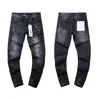 2024 Neue lila Jeans Desinger Hosen für Herren Brand Loch Jean Luxus Frauen Männer Trends Distressed Slim Fit Pant Motorrad Kleidung