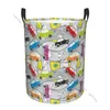 Laundry Bags Bathroom Basket Car Crash Pattern- Folding Dirty Clothes Hamper Bag Home Storage