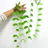 Beddengoed sets 4m PVC groene bladeren hangende slingerbanner hanger voor Hawaiiaanse zomer jungle verjaardagsfeestje trouwhuis decoratie baby