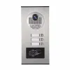 Intercom 6 enheter Lägenhet Wired Network Cable Video Door Phone Doorbell Intercom System 7 Inch Monitor RFID Access Unlock Door Intercom