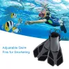 ACESSÓRIOS NASSEIRA AJUSTÁVEL Ajustável Frasas de snorkel adultos nadadeiras de mergulho de mergulho Equipamento esportivo aquático para crianças adultas nadadeiras de mergulho