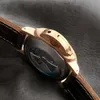 VS factory high-quality watch PAM00382 watch frosted bronze case dark brown cowhide strap green dial Cal.P.9000 automatic mechanical movement 47MM