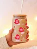 Windowstickers UV DTF Transfer Sticker Merry Christmas voor de 16oz Libbey -bril Wraps Flessen Cup Can Diy Waterdichte aangepaste stickers D5977