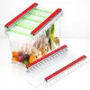 Kitchen Storage Hanging Rack Refrigerator Clip Sliding Rail Tray Durable 14-slot Food Bag