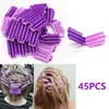 45pcs Rouleaux de cheveux racine Racots Pinces moelleuses Wave Perm Rod Bars Bars de maïs Cliss Curler Curling Curlers Styler pour femmes filles