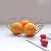 Assiettes E56C Iron Art Fruit Panier de fruits Assiette Snack-créative Bowl Storage Organisateur