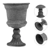 Vazen metalen trompet vaas bruiloft middelpunt vintage urn plantenhouders houders decor wit