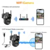 Cameras WiFi Wireless Camera 4k 10x Zoom Home Security Speed Dome Dome PTZ IP CAMERIE 2K TROIS TROIS LES