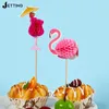 Forks 50Pcs Party Flamingo Pineapple Cupcake Toppers Cake Picks Supplies Pool Luau Hawaiian Decoration Favors