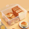 Бутылки для хранения прозрачные хлебные коробки для хлеба коробки кухня пластиковые пищевые контейнеры с закрытыми крышками.