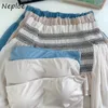Kvinnors blusar Neploe Fancy Slash Neck Lantern Sleeve Bh Set Shirt Off Shoulder Slim Fit Paneled Japan Moda Chiffon Blusas