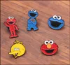 Мультипликационные аксессуары продукты Baby Kids Maternity Mite Sesame Street Знак Elmo Cookie Monster Metal Broochs Rackpack Lapel Pin Men1407302