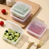 Storage Bottles Cheese Dispenser Refrigerator Fruit Seal Crisper Flip Lid Butter Block Organiser Onion Ginger Garlic Spice Container