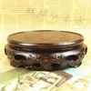 Adesivos de janela Kylin Rosewood Handicraft Stone Jade Bule Base Round Base Wood Volume pode ser personalizado