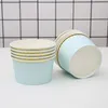 Disposable Cups Straws 10pcs Color Round Packaging Food Container Dessert Birthday Party Wedding Favors Cake Pudding Jelly Paper