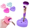 Heart Shaped Silicone Brush Cleaner Glove Scrubber Board Hollow Out Makeup Brush Holder Cosmetics Wash Cleaning Tools6895290