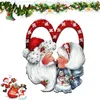 Decorative Flowers Christmas Santa Love Holiday Wreath For Xmas Party Festival Ornament