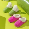 Slippers Winter Men's Cotton EVA Anti Slip Shoes Indoor Home Silent Plush Thickened Warm Couple Cover Heel