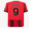 2023 2024 MILANS Ibrahimovic Giroud maglie di calcio 23/24 Pulisic Theo Tonali Reijnders Shirt Romagnoli Rafa Leao S.Casillejo Reijnders Loftus-Cheek