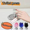 Toiletstoelbedekkingen spoelen Druk op Crystal Rose Flower Tank Knop Multicolor Push Switch Transparant Aid Multi