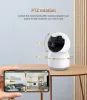 Cameras Tuya Smart Camera Mini WiFi IP Camera Indoor Wireless Security Home CCTV Surveillance Cam 2MP With Auto Tracking Pet Camera