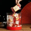 Present Wrap 2024 Happy Year Påsar Transparent Snowflake Crisp Machine Sealing Candy Nougat Packaging