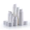 BOTTIGLIE 10pcs Pompa a baionetta per bottiglie Airsless Contenitore bianco Contenitore vuoto Imballaggio cosmetico VIFICA PLASTICO 30 ML 50 ML 80ML 100ML 120ML 150 ml