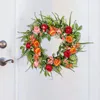 Dekorativa blommor konstgjorda Peony Flower Door Wreath 45cm vår sommar mångsidig realistisk för veranda lättvikt