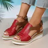 Women Ankle Buckle Wedges Sandals for Woman Summer Denim Sandal Comfortable Thick Sole Waterproof Platform Shoes Mujer Plus Size 35-42 12 Colors Choose