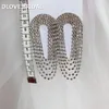 Stud Earrings Luxury Rhinestone Crystal Eearrings Long Tassels Earring For Women Bridal Drop Dangling Wedding Jewelry