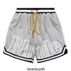 FLORIDA Praia Shorts Verão American Fashion Brand Rhude Mesh Bassa respirável Rápula de seco de basquete masculino shorts casuais